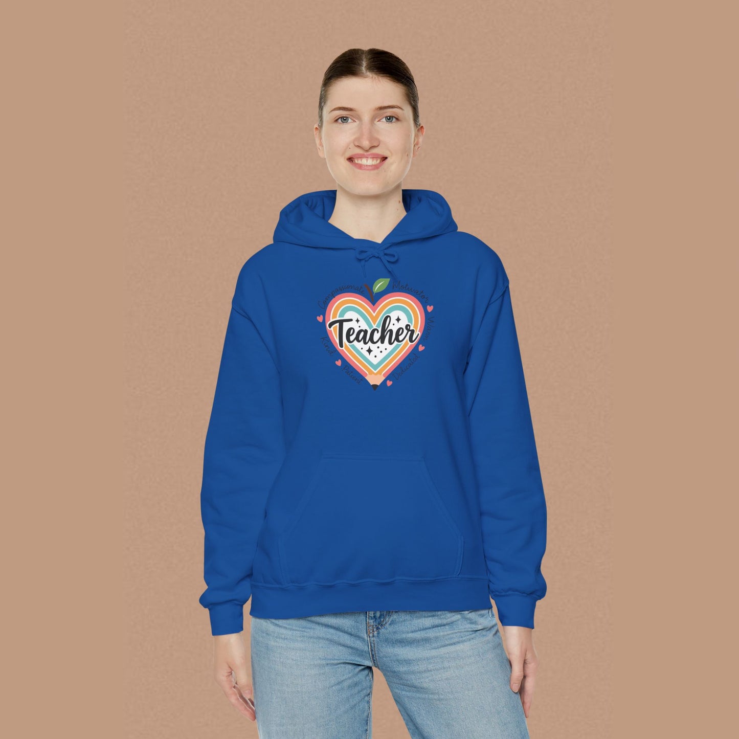 "Teacher" — Colorful Graphic Hoodie
