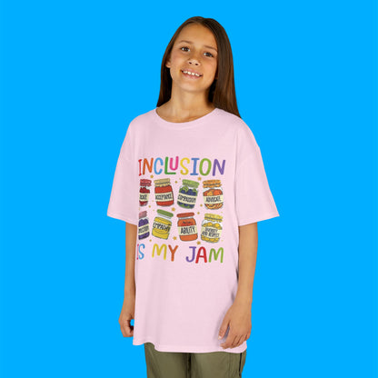 "Inclusion Is My Jam" — Rainbow Graphic Kids Tee