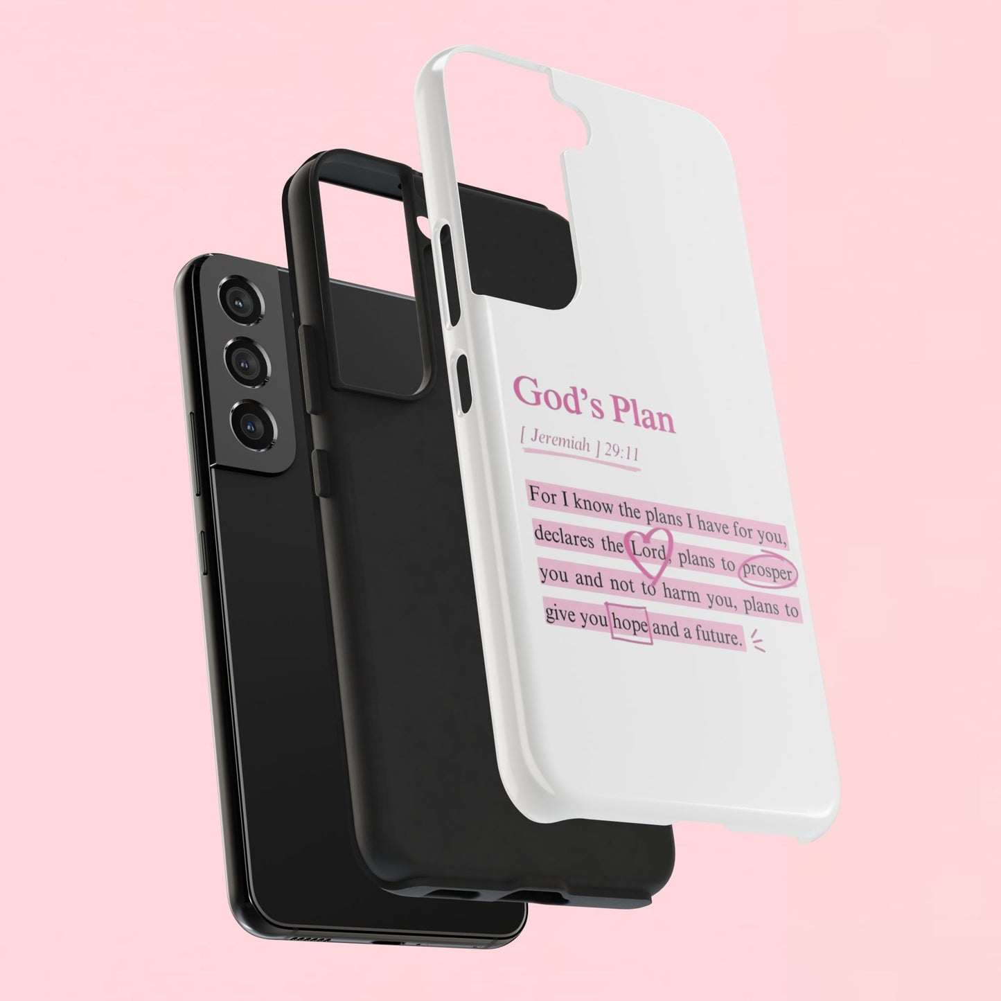 "God's Plan Jeremiah 29:11" — Inspirational Tough Phone Case