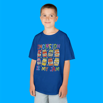 "Inclusion Is My Jam" — Rainbow Graphic Kids Tee