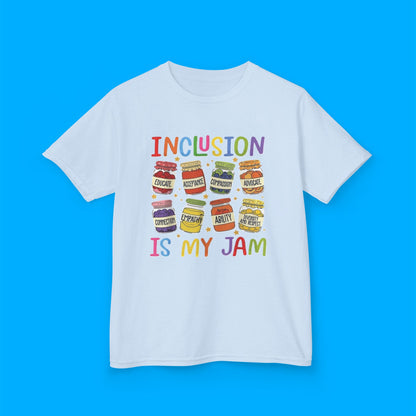 "Inclusion Is My Jam" — Rainbow Graphic Kids Tee