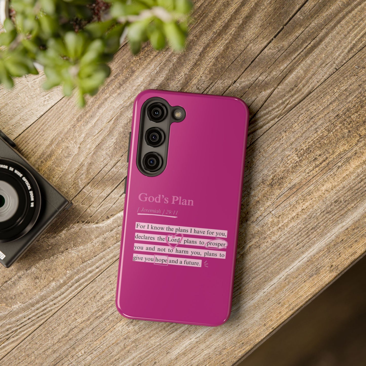 "God’s Plan Jeremiah 29:11" — Inspirational Tough Phone Case