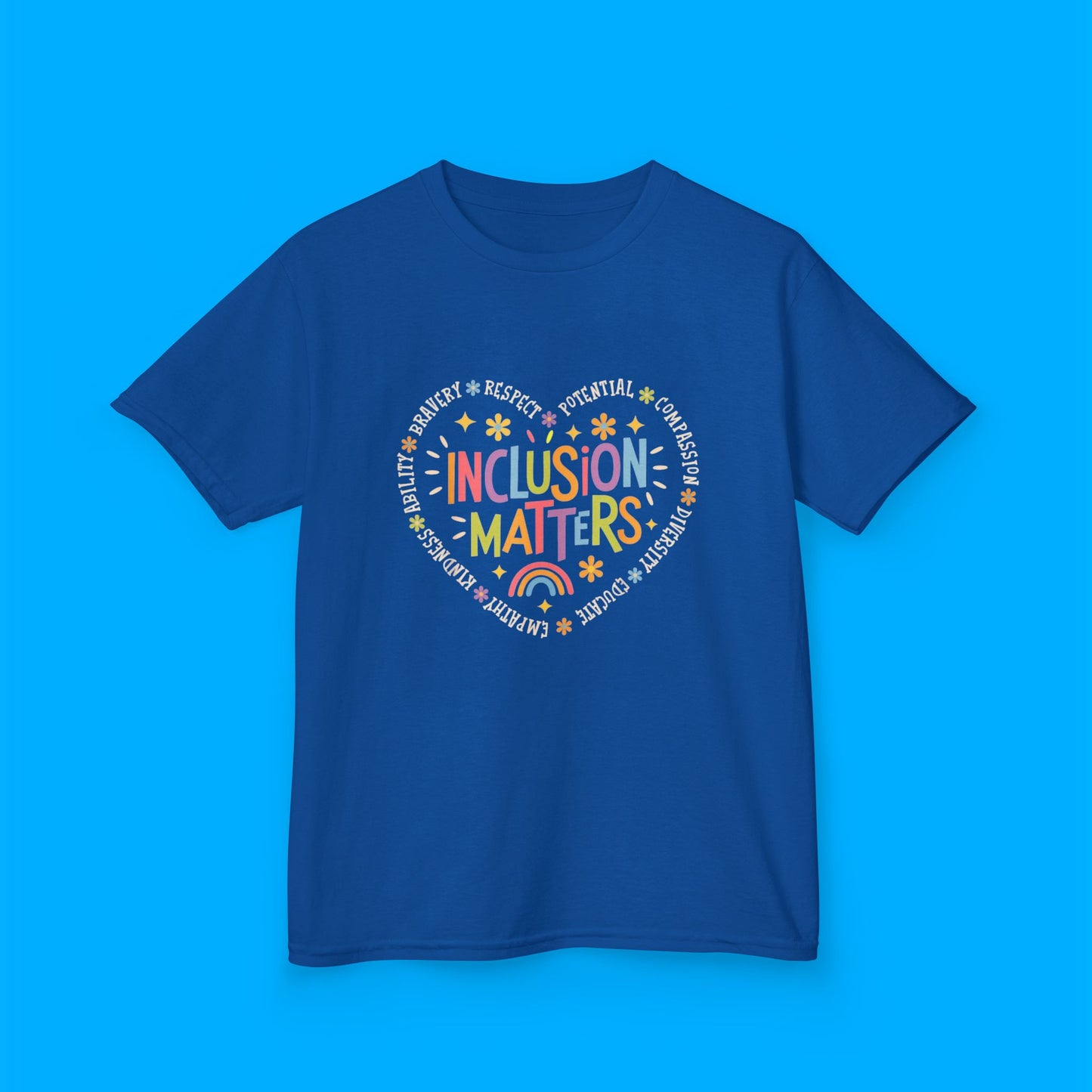 "Inclusion Matters" — Rainbow Graphic Kids Tee