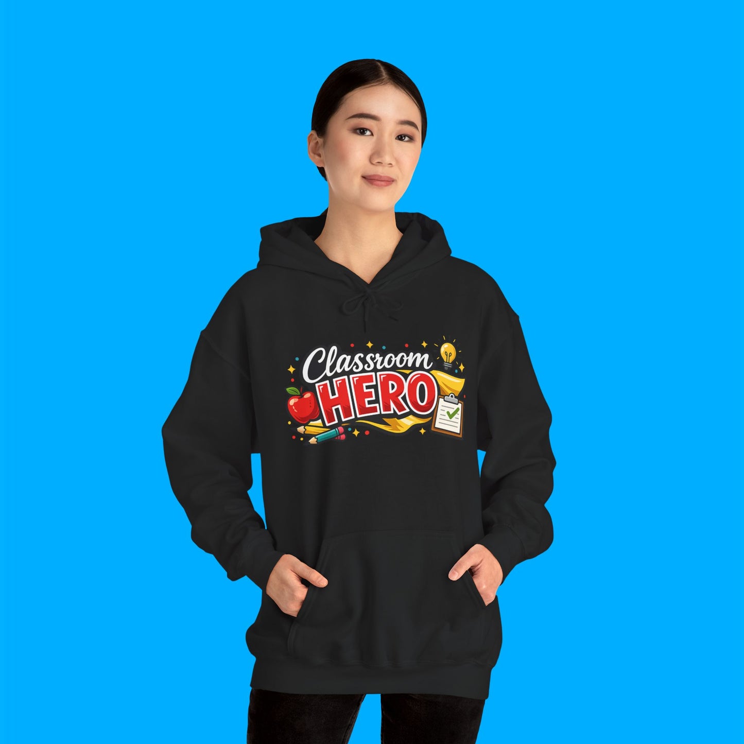"Classroom Hero" — Graphic Hoodie