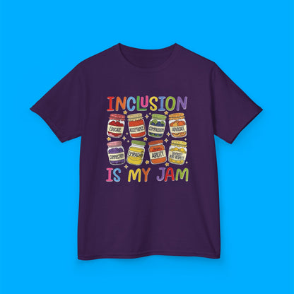 "Inclusion Is My Jam" — Rainbow Graphic Kids Tee