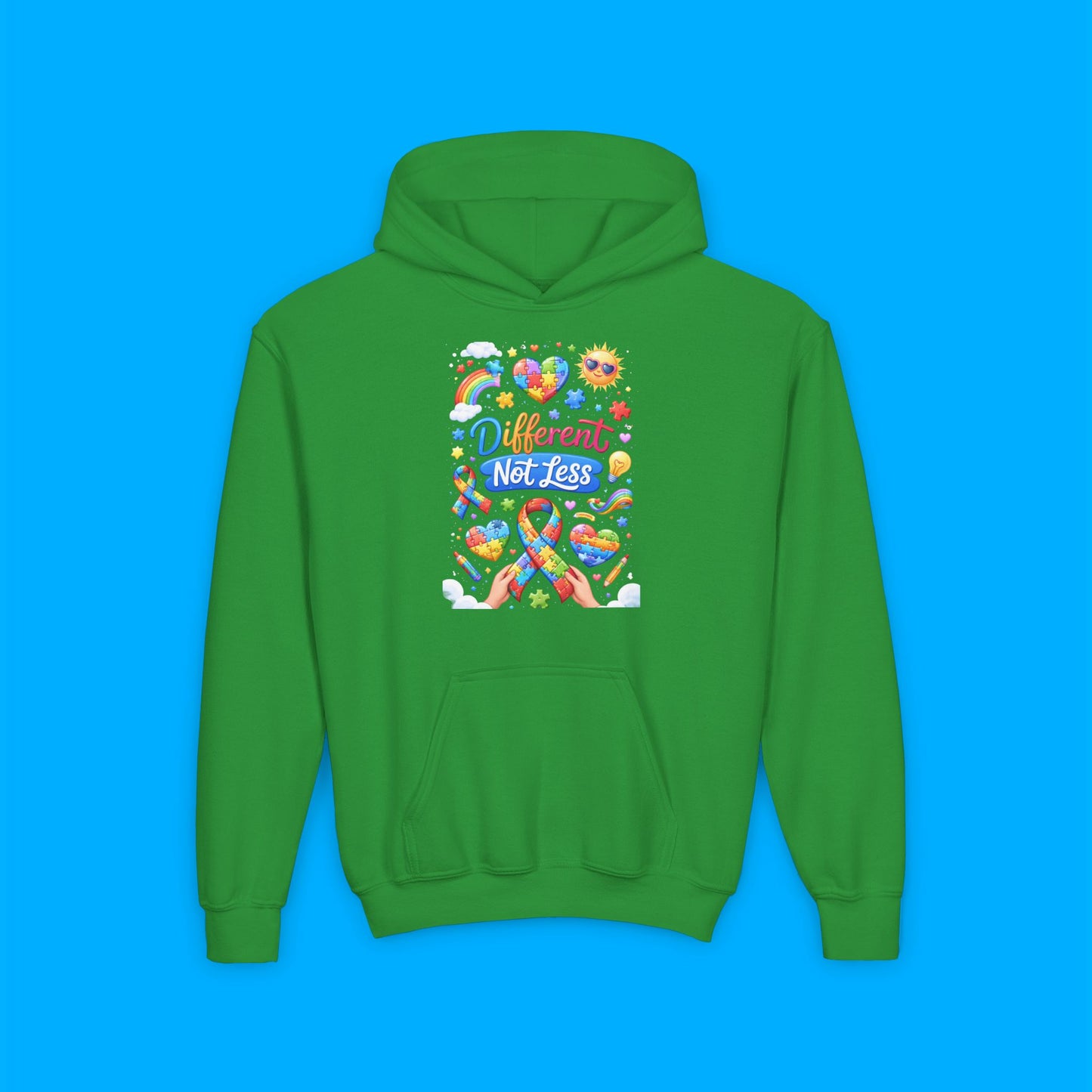 "Different Not Less" — Autism Awareness Youth Hoodie