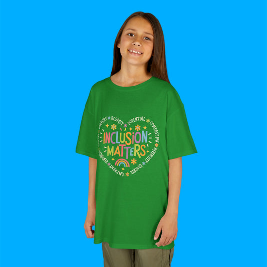 "Inclusion Matters" — Rainbow Graphic Kids Tee