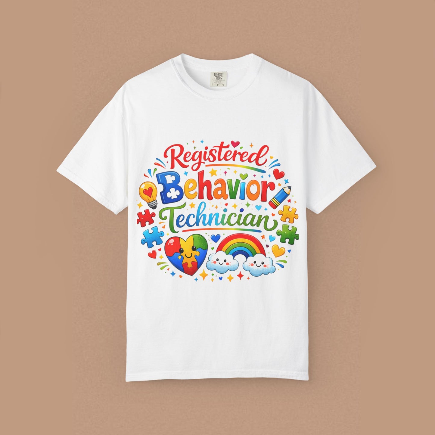 "Registered Behavior Technician" — Colorful Graphic T-Shirt