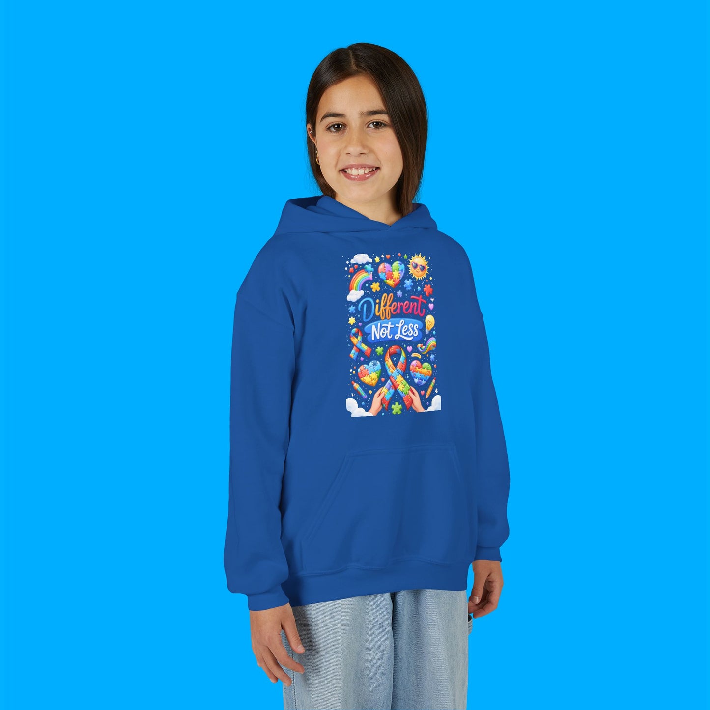 "Different Not Less" — Autism Awareness Youth Hoodie