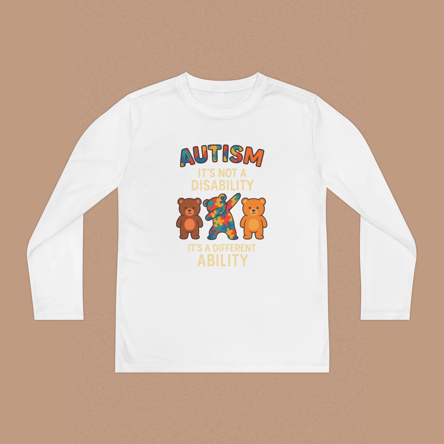 "Autism It's Not A Disability, It's A Different Ability" — Autism Awareness Youth Long Sleeve