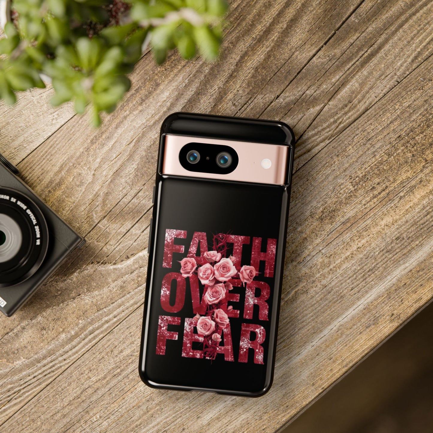 "Faith Over Fear" — Inspirational Tough Phone Case