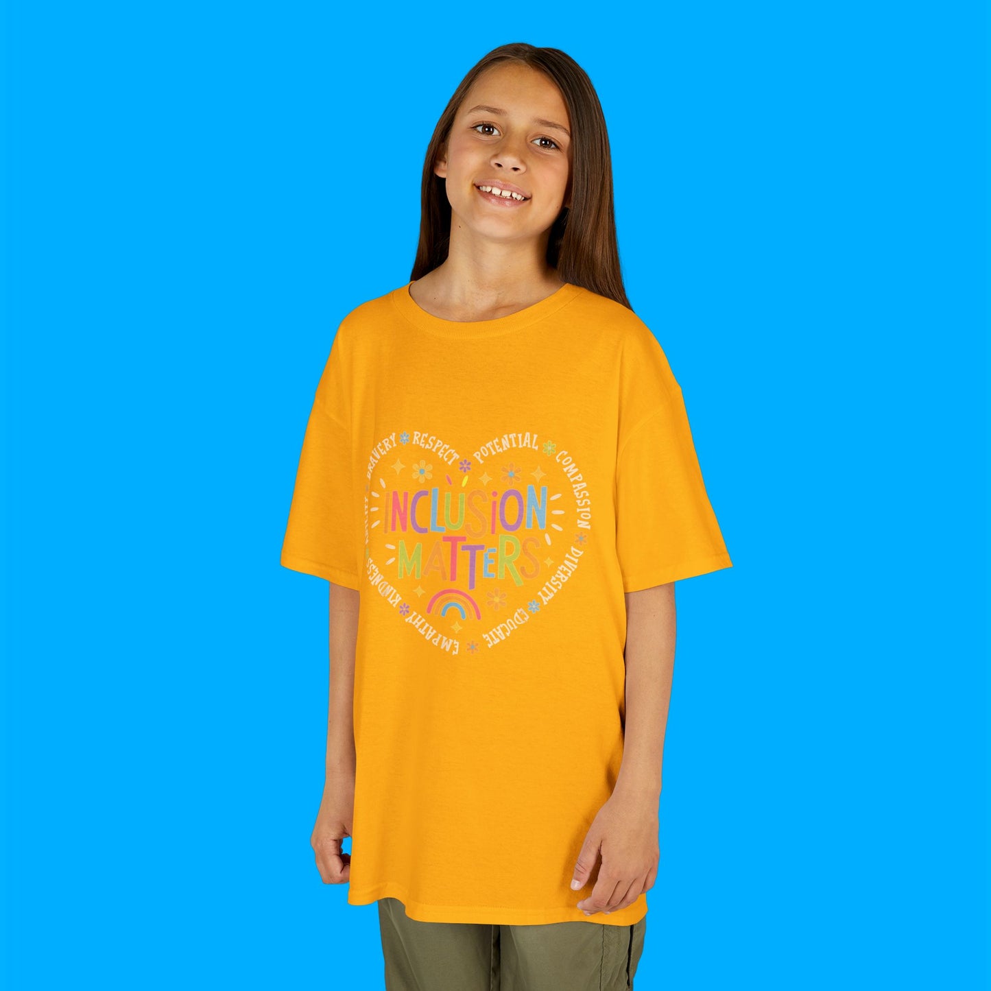 "Inclusion Matters" — Rainbow Graphic Kids Tee