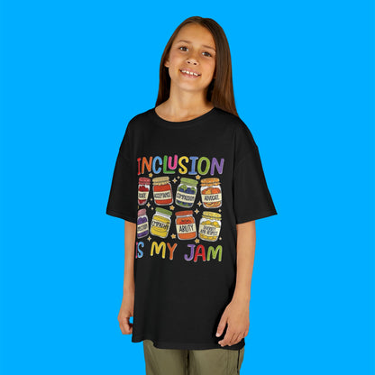 "Inclusion Is My Jam" — Rainbow Graphic Kids Tee