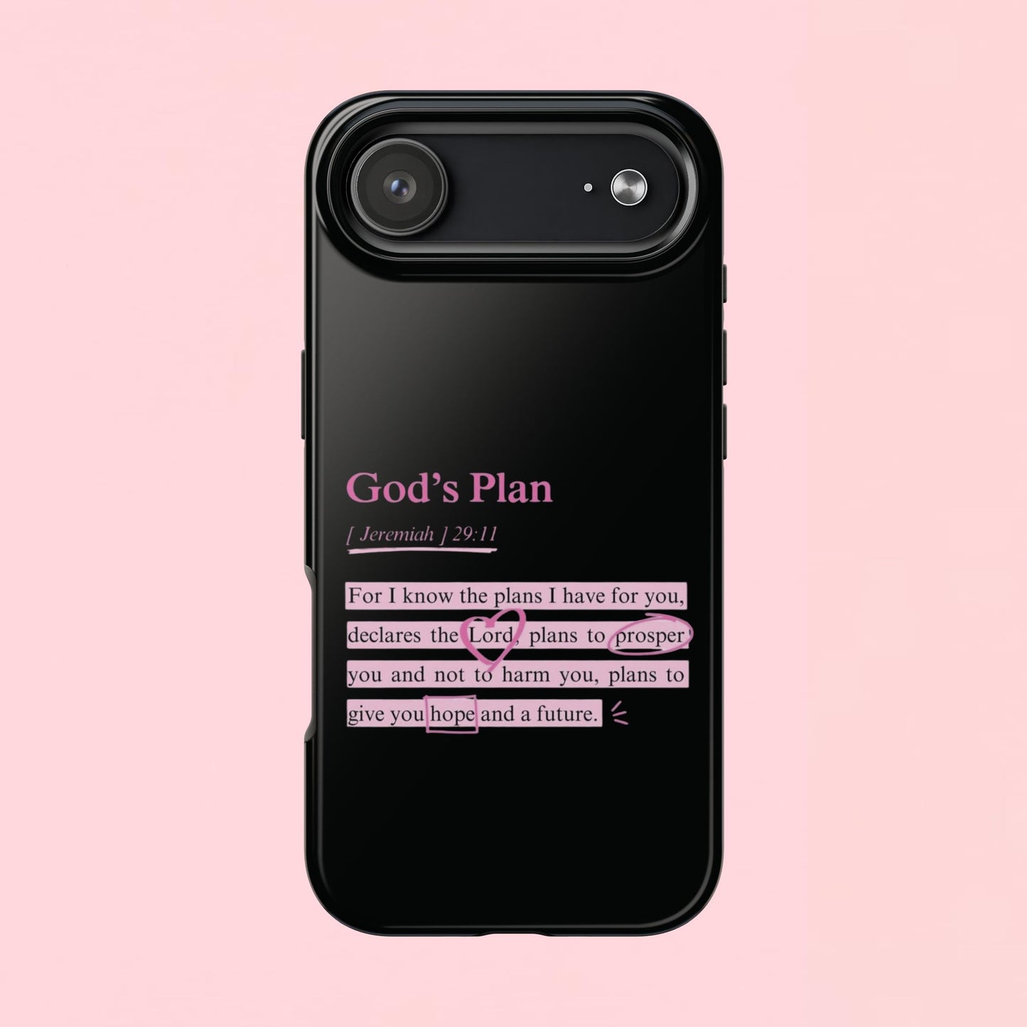 "God’s Plan Jeremiah 29:11" — Inspirational Tough Phone Case