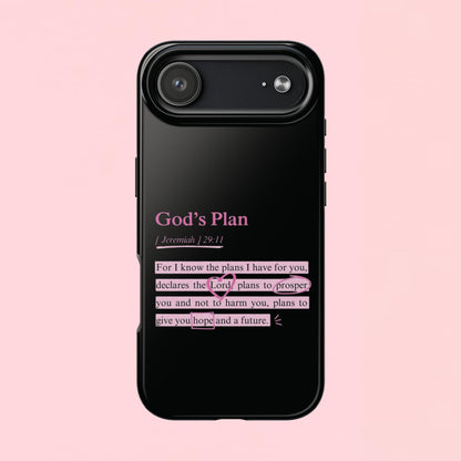 "God’s Plan Jeremiah 29:11" — Inspirational Tough Phone Case