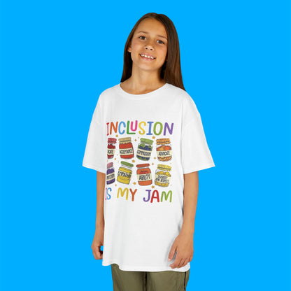 "Inclusion Is My Jam" — Rainbow Graphic Kids Tee