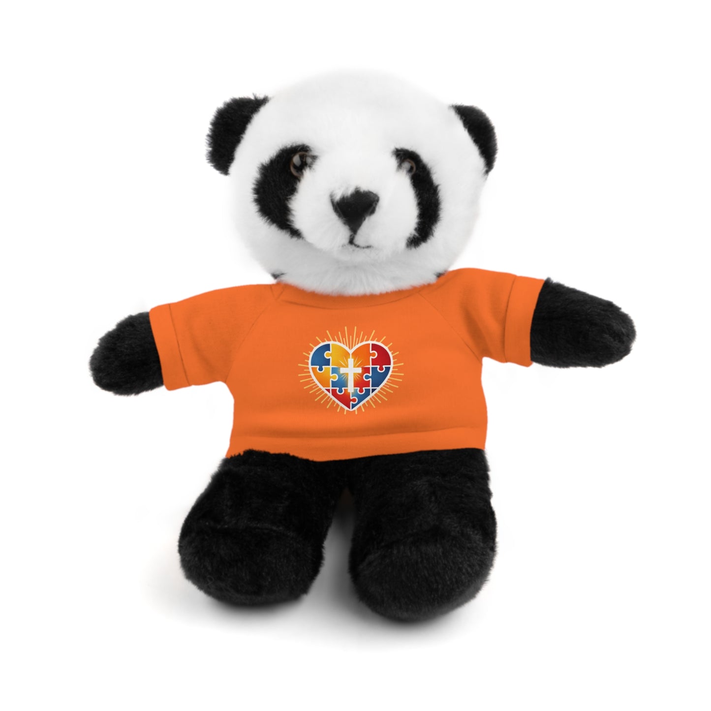 "Autism Puzzle Heart" — Teddy Plush Bear with Tee