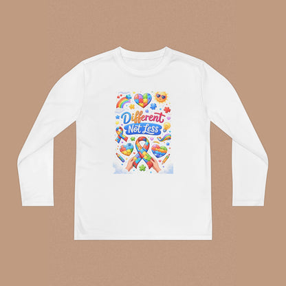 "Different Not Less" — Autism Awareness Youth Long Sleeve