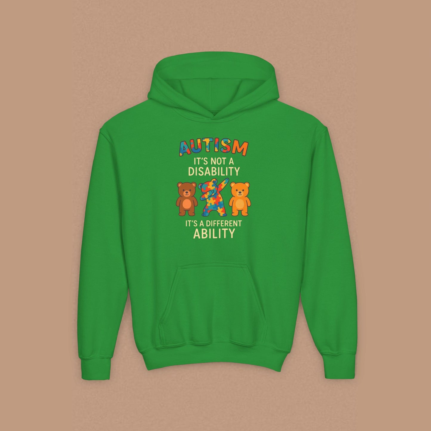 "Autism It's Not A Disability, It's A Different Ability" — Autism Awareness Youth Hoodie
