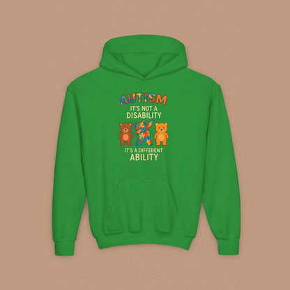 "Autism It's Not A Disability, It's A Different Ability" — Autism Awareness Youth Hoodie