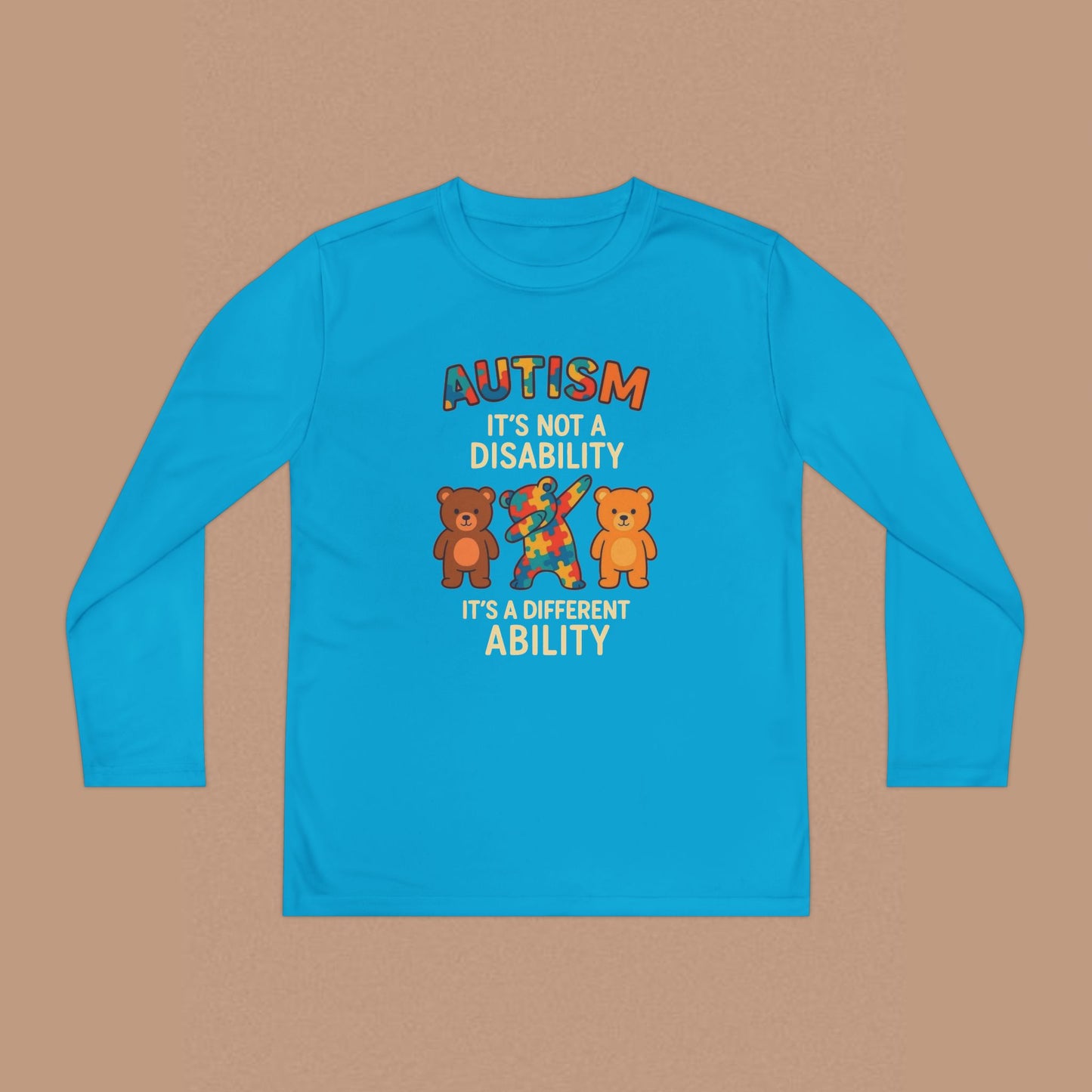 "Autism It's Not A Disability, It's A Different Ability" — Autism Awareness Youth Long Sleeve