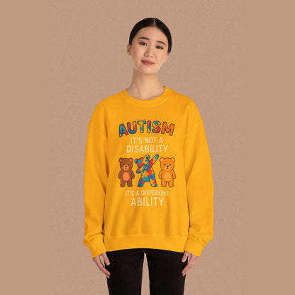 "Autism It's Not A Disability, It's A Different Ability" — Autism Awareness Sweatshirt