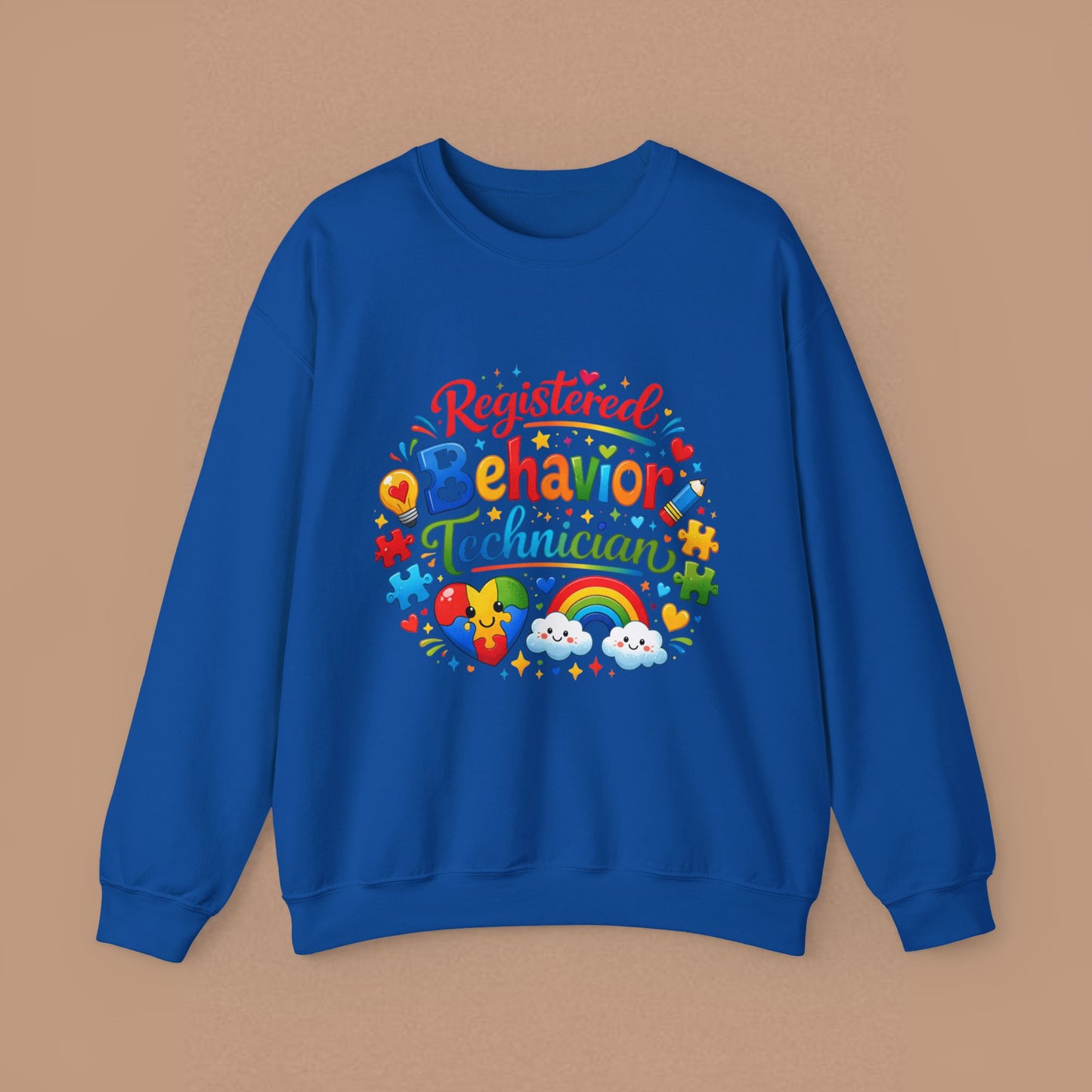"Registered Behavior Technician" — Colorful Graphic Sweatshirt