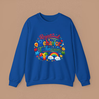 "Registered Behavior Technician" — Colorful Graphic Sweatshirt