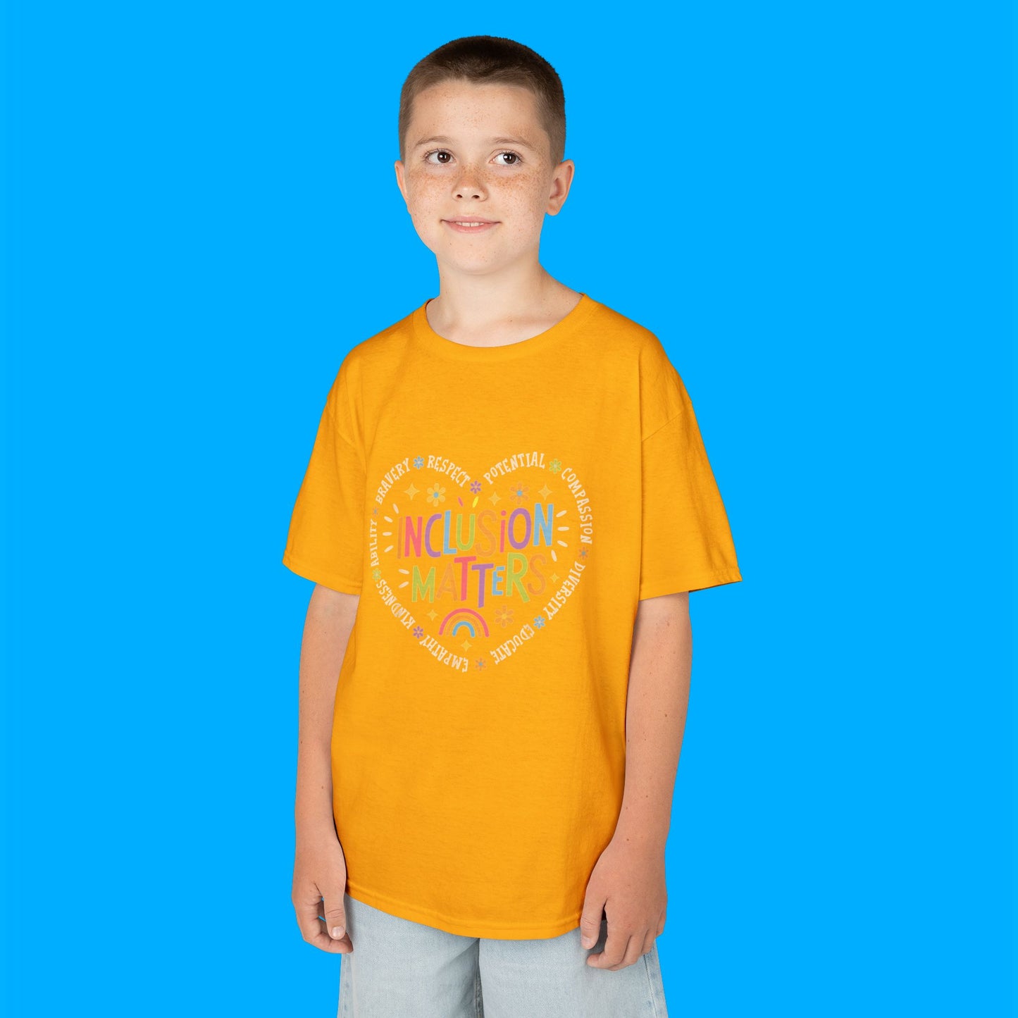 "Inclusion Matters" — Rainbow Graphic Kids Tee