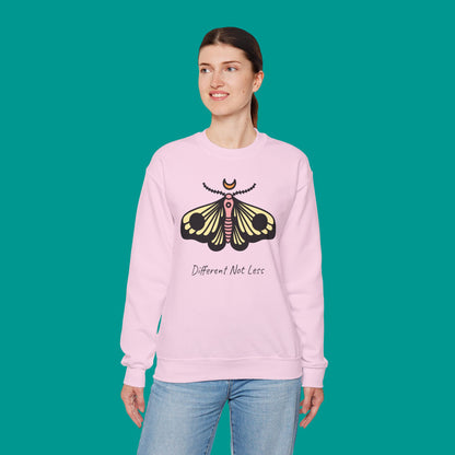 "Different Not Less" — Inspirational Graphic Sweatshirt