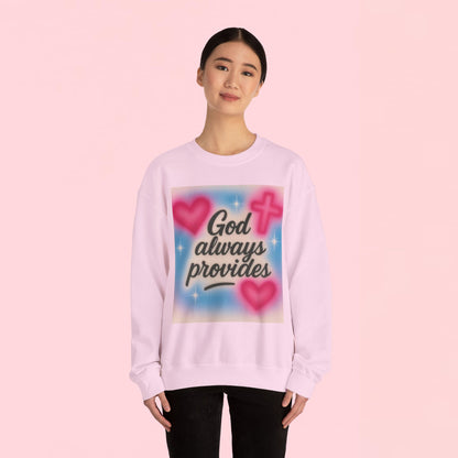 "God Always Provides" — Inspirational Graphic Sweatshirt