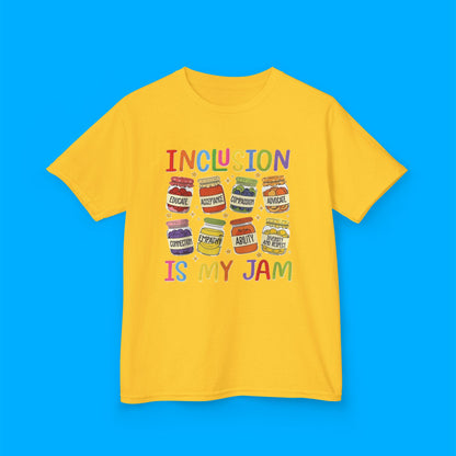 "Inclusion Is My Jam" — Rainbow Graphic Kids Tee