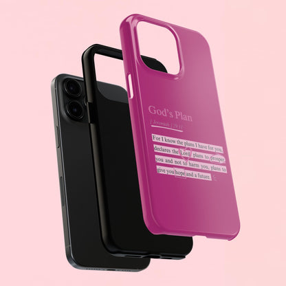 "God’s Plan Jeremiah 29:11" — Inspirational Tough Phone Case