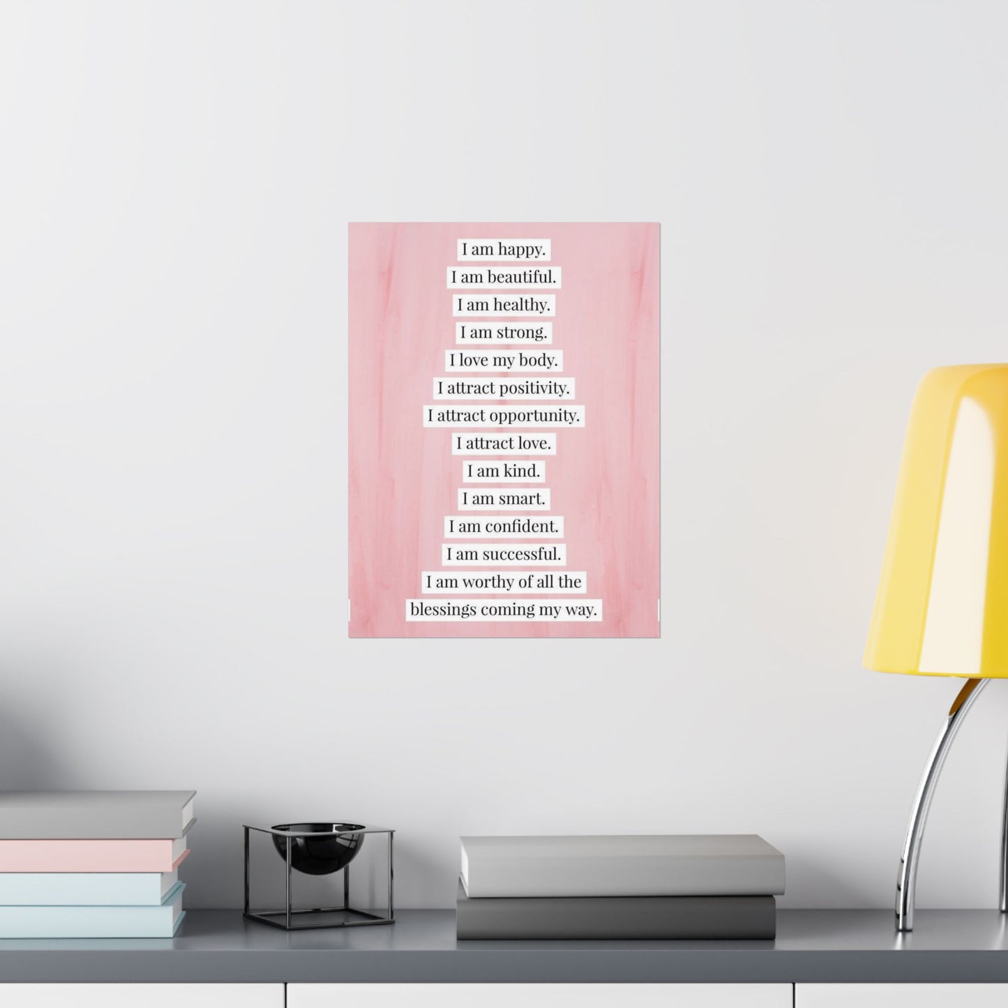 "I Am" Positive Affirmation Matte Poster — Motivational Wall Art for Office & Home