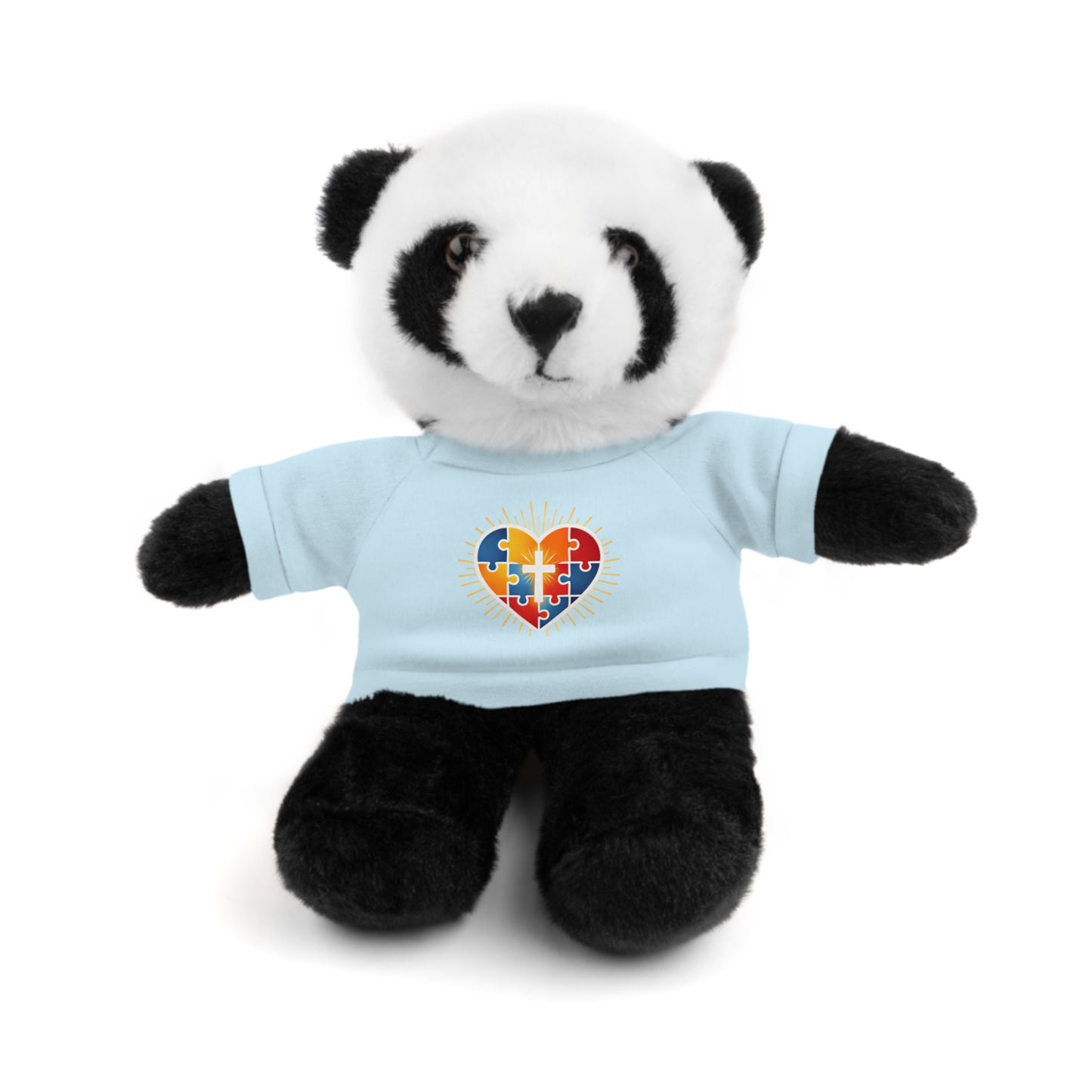 "Autism Puzzle Heart" — Teddy Plush Bear with Tee