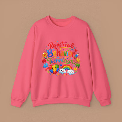 "Registered Behavior Technician" — Colorful Graphic Sweatshirt