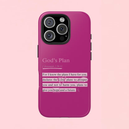 "God’s Plan Jeremiah 29:11" — Inspirational Tough Phone Case