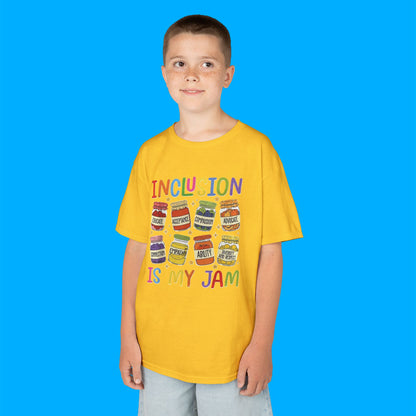 "Inclusion Is My Jam" — Rainbow Graphic Kids Tee