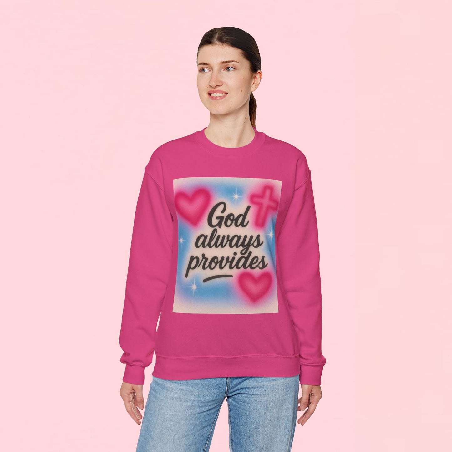 "God Always Provides" — Inspirational Graphic Sweatshirt