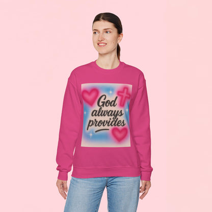 "God Always Provides" — Inspirational Graphic Sweatshirt