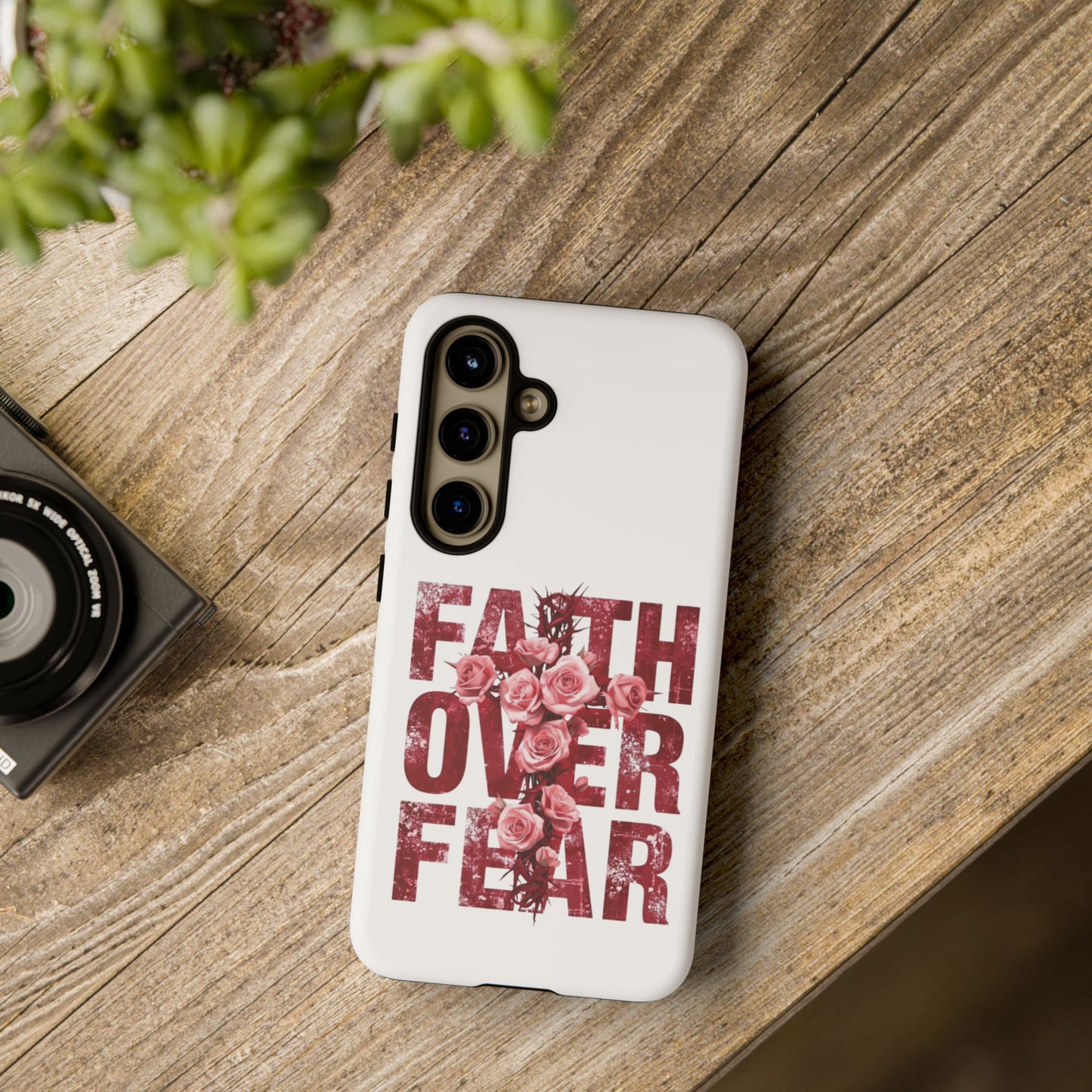 "Faith Over Fear" — Inspirational Tough Phone Case