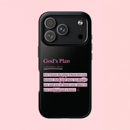 "God’s Plan Jeremiah 29:11" — Inspirational Tough Phone Case