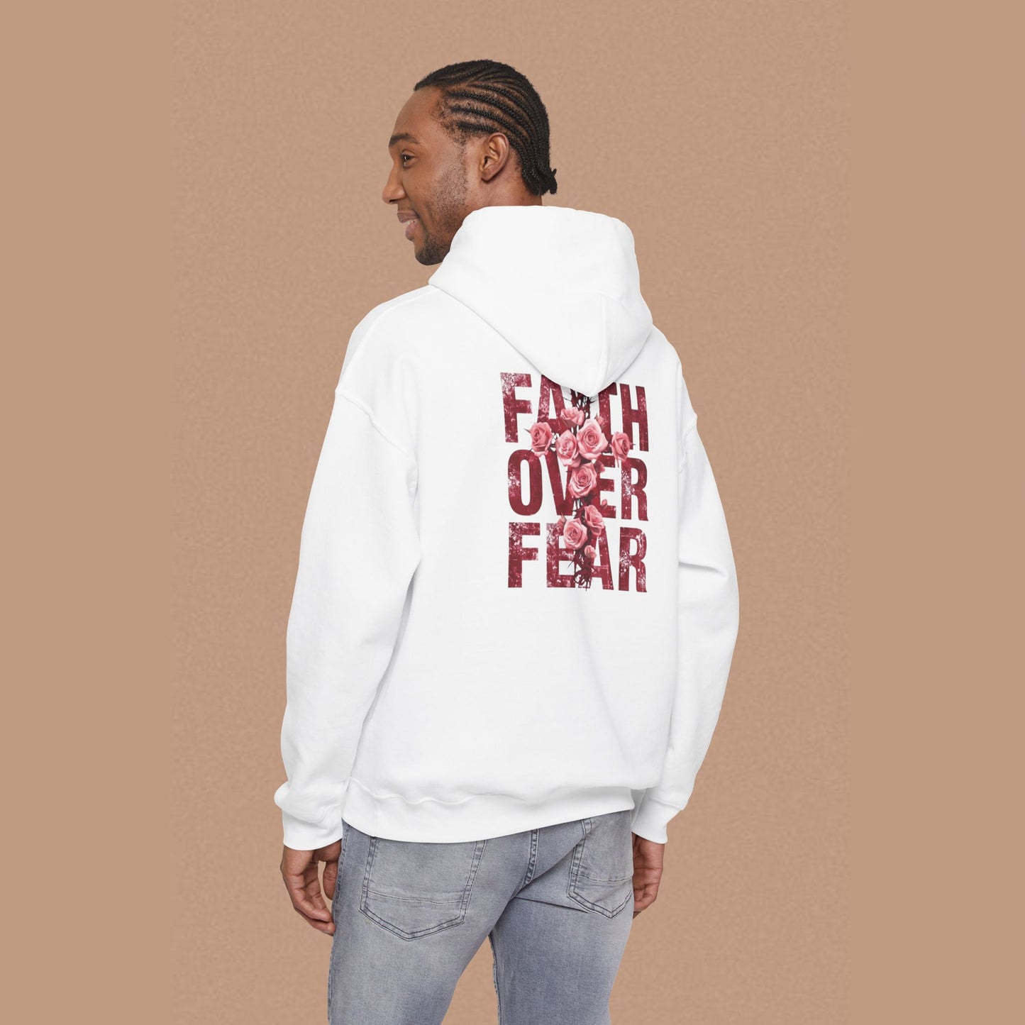 "Faith Over Fear" — Inspirational Graphic Hoodie