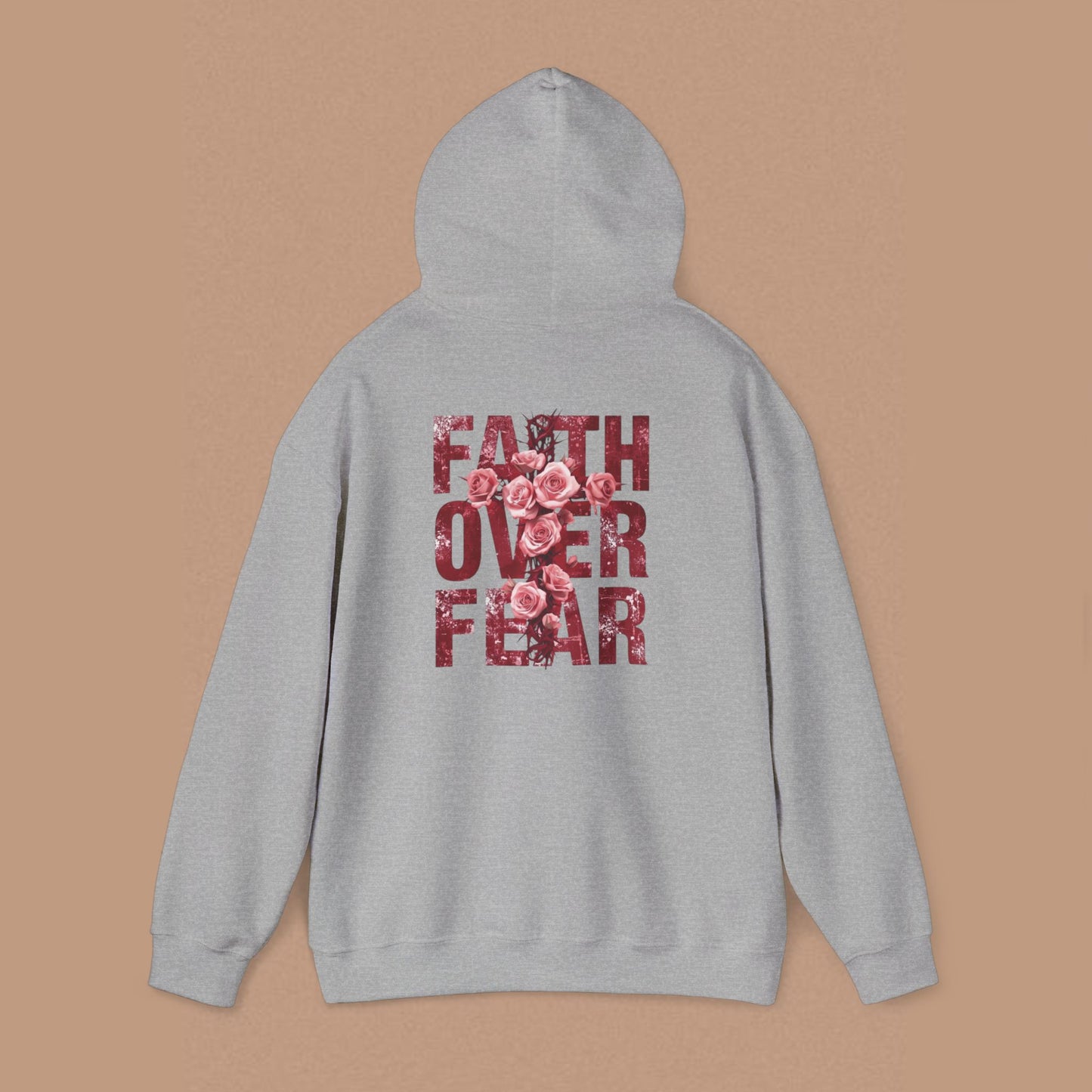 "Faith Over Fear" — Inspirational Graphic Hoodie