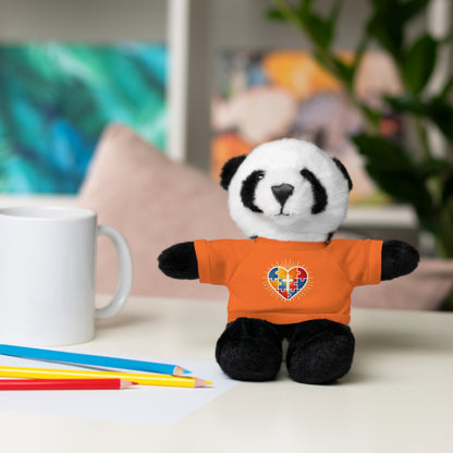"Autism Puzzle Heart" — Teddy Plush Bear with Tee