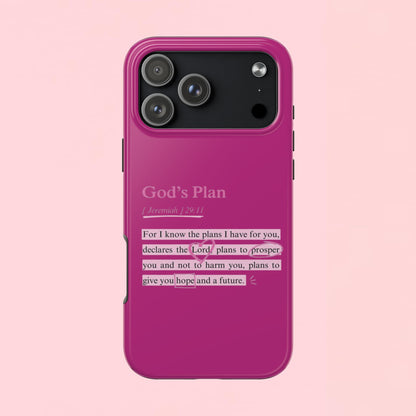 "God’s Plan Jeremiah 29:11" — Inspirational Tough Phone Case