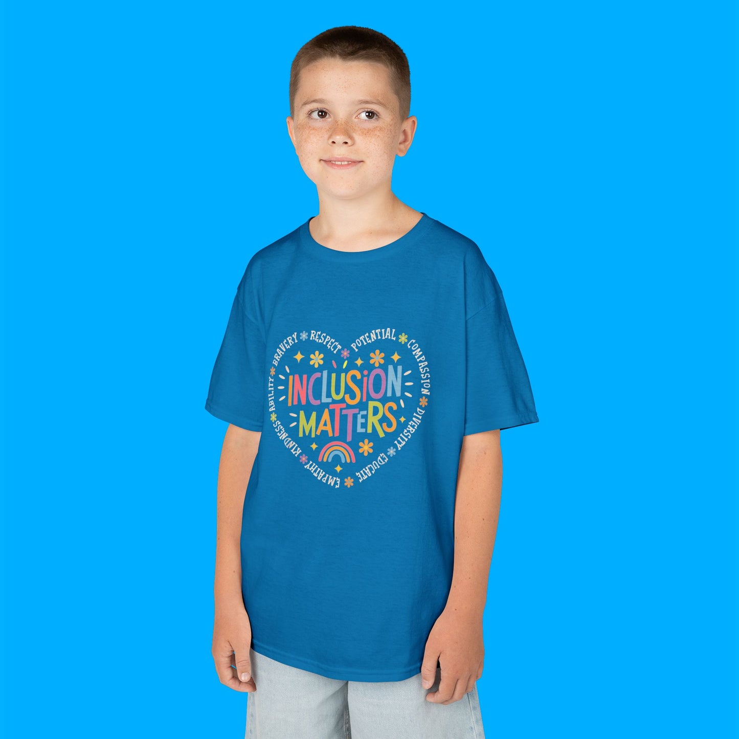 "Inclusion Matters" — Rainbow Graphic Kids Tee
