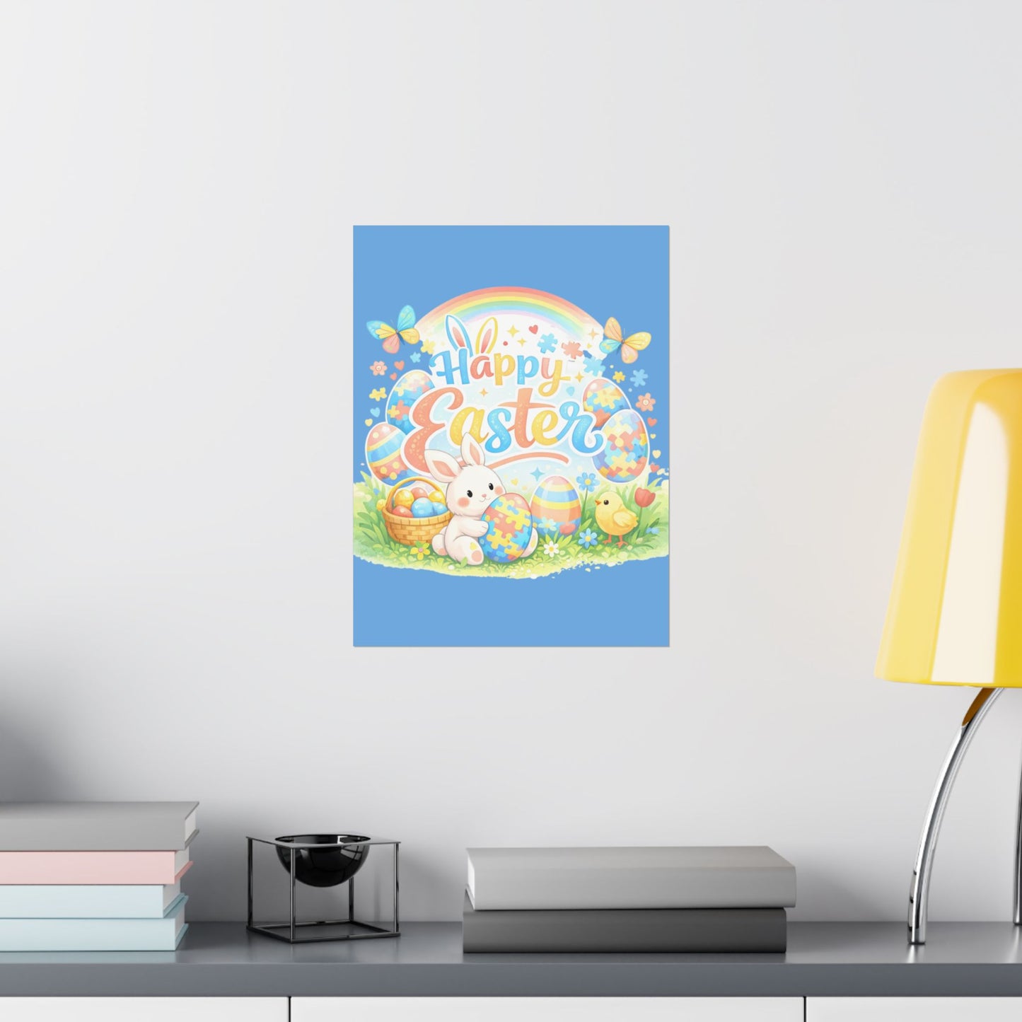"Happy Easter" Matte Poster — Wall Art for Office & Home