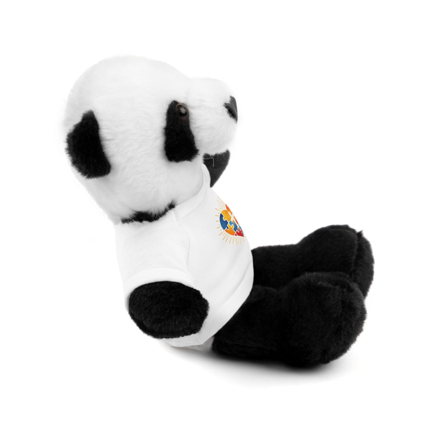 "Autism Puzzle Heart" — Teddy Plush Bear with Tee