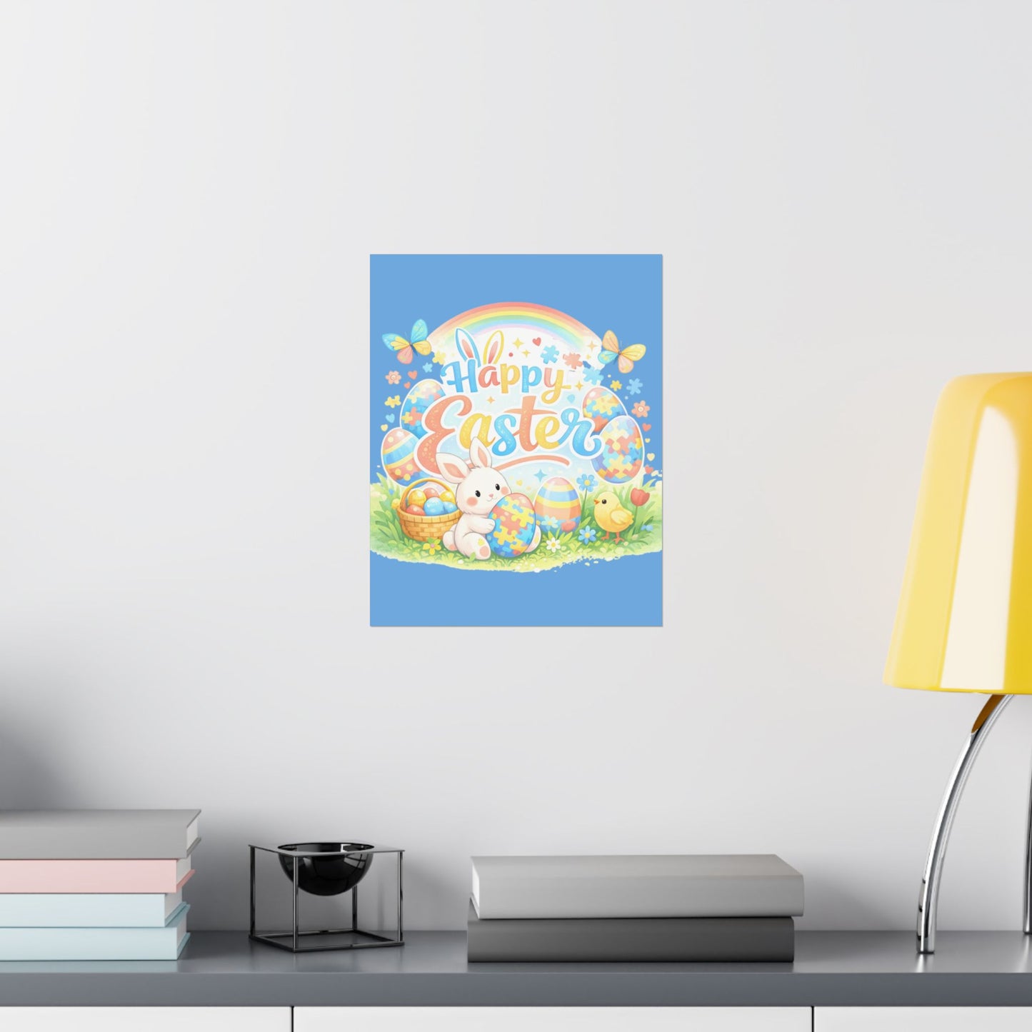 "Happy Easter" Matte Poster — Wall Art for Office & Home